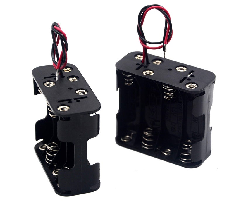 LampVPath (Pack of 2 8 AA Battery Holder, 12V Battery Holder with Leads-Double Layers (Each Layer Loads Four aa Batteries) - Image 2